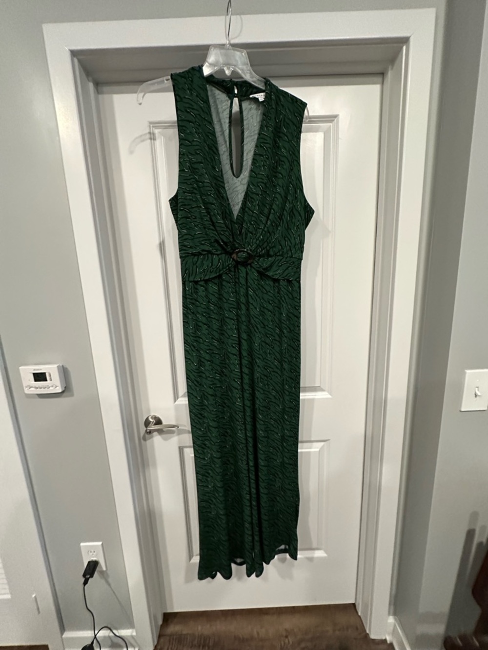Gilli Emerald Green Sleeveless Maxi Jumpsuit with Waist Knot